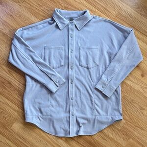 Mondetta Smooth Button-Front Shirt Jacket ✨ size M